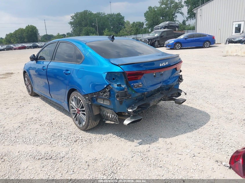 Vin: 3kpf44ac2ne492916, lot: 46280143, kia forte gt 20223
