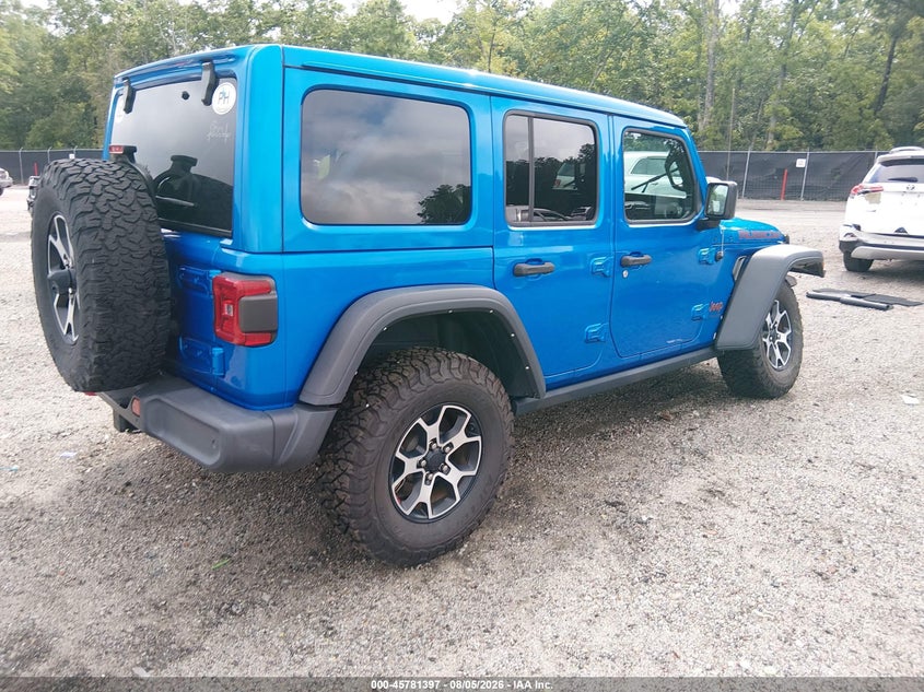 Vin: 1c4hjxfn0mw783495, lot: 46280221, jeep wrangler unlimited rubicon 4x4 20214