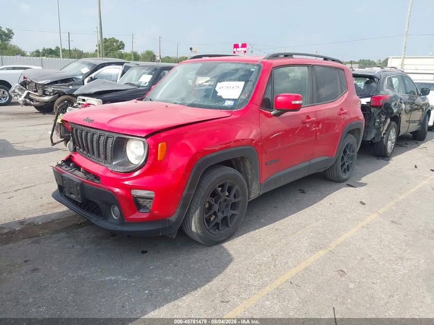 Vin: zacnjabb2kpk60109, lot: 46280302, jeep renegade altitude fwd 20192