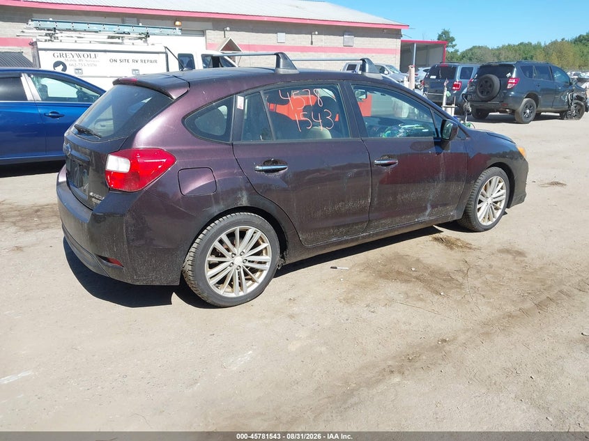Vin: jf1gpag65ch225858, lot: 46280367, subaru impreza 2.0i limited 20124