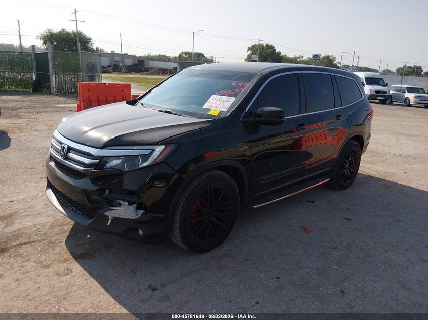Vin: 5fnyf6h52hb038895, lot: 46280473, honda pilot ex-l 20172