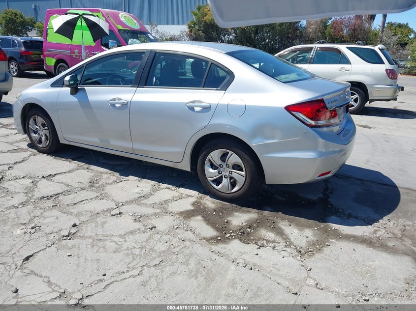 Vin: 19xfb2f50ee202323, lot: 46280561, honda civic lx 20143