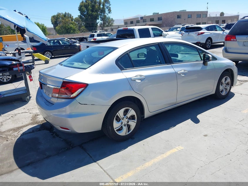 Vin: 19xfb2f50ee202323, lot: 46280561, honda civic lx 20144