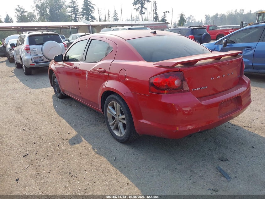 Vin: 1c3cdzcg1en176259, lot: 46280608, dodge avenger sxt 20143