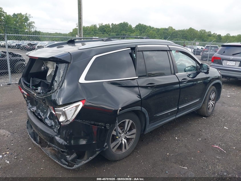 Vin: 5fnyf6h54hb063975, lot: 46280652, honda pilot ex-l 20174