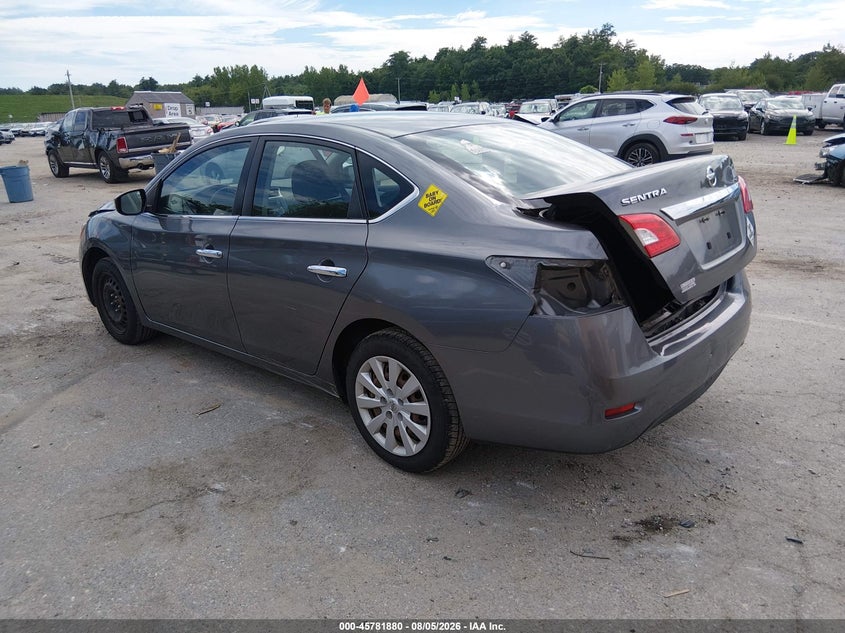 Vin: 3n1ab7ap2fy288799, lot: 46280704, nissan sentra s 20153