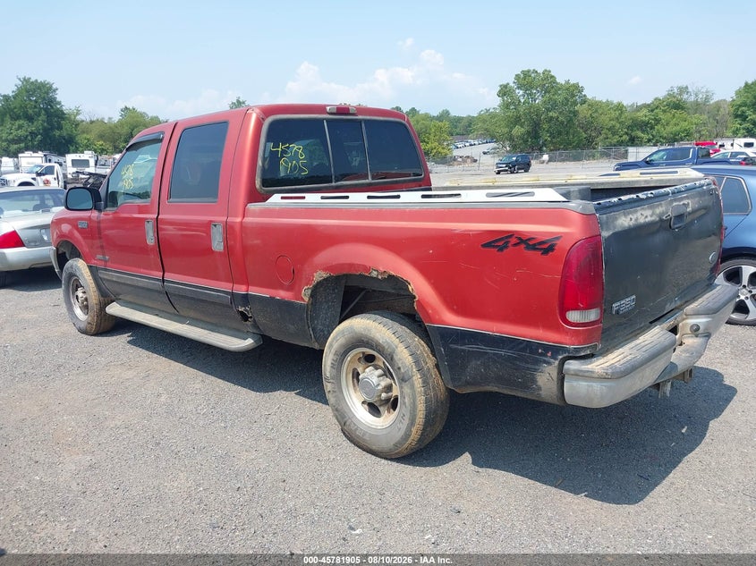FORD F-250 2001 VIN 1FTNW21F61EB31179