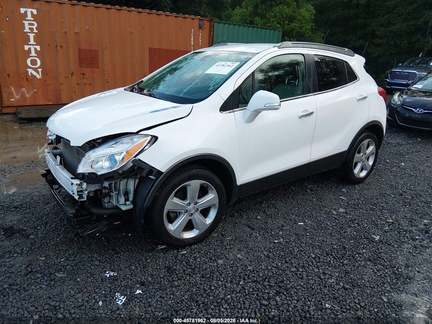 Vin: kl4cjasb6gb643184, lot: 46280786, buick encore 20162