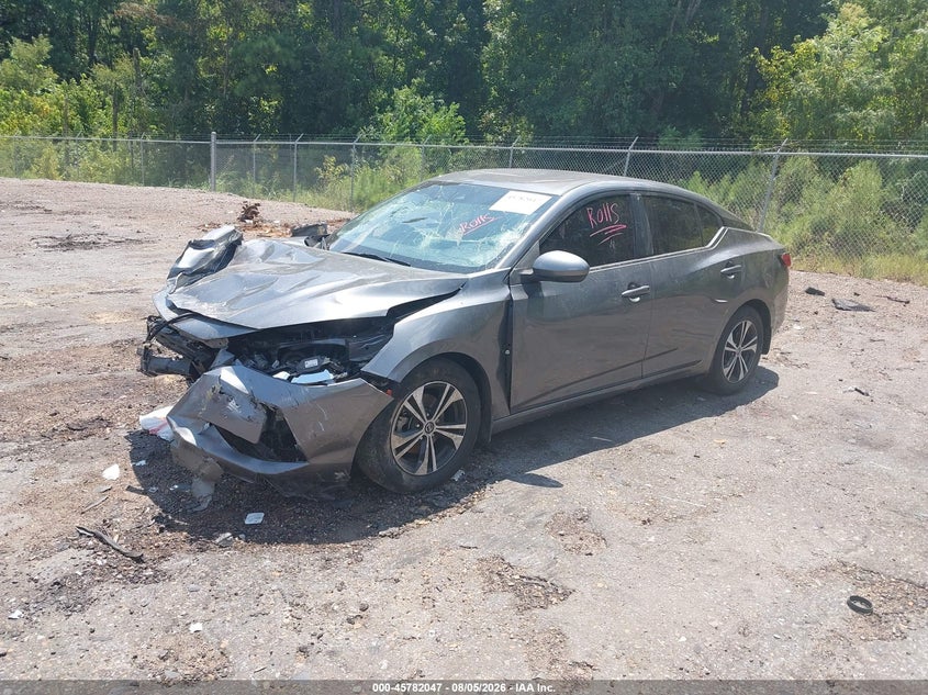 Vin: 3n1ab8cv8py310145, lot: 46280871, nissan sentra sv xtronic cvt 20232