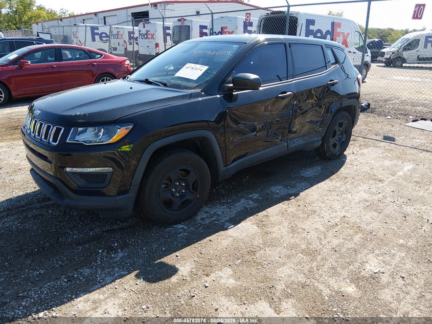 Vin: 3c4njcab9kt636880, lot: 46280898, jeep compass sport fwd 20192