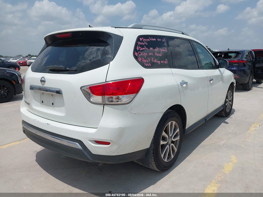 Vin: 5n1ar2mn2gc667216, lot: 46281014, nissan pathfinder s 20164