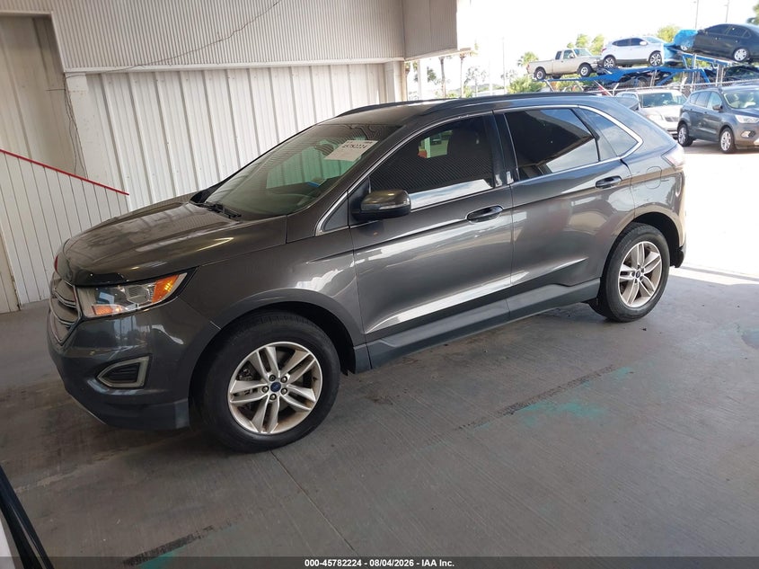 Vin: 2fmtk4j85fbb23413, lot: 46281048, ford edge sel 20152