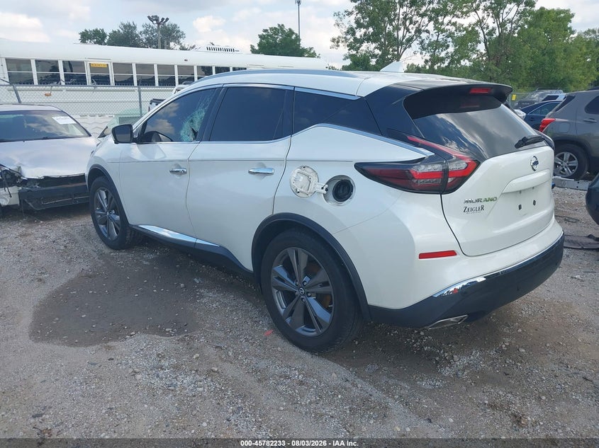 Vin: 5n1az2ms5kn111291, lot: 46281057, nissan murano platinum 20193