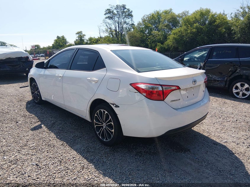 Vin: 2t1burhe2fc280357, lot: 46281165, toyota corolla s plus 20153