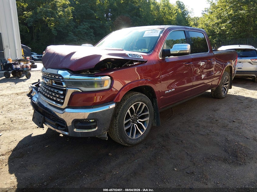 Vin: 1c6srfppxsn667157, lot: 46281275, ram 1500 limited longhorn  4x4 6'4 box 20252