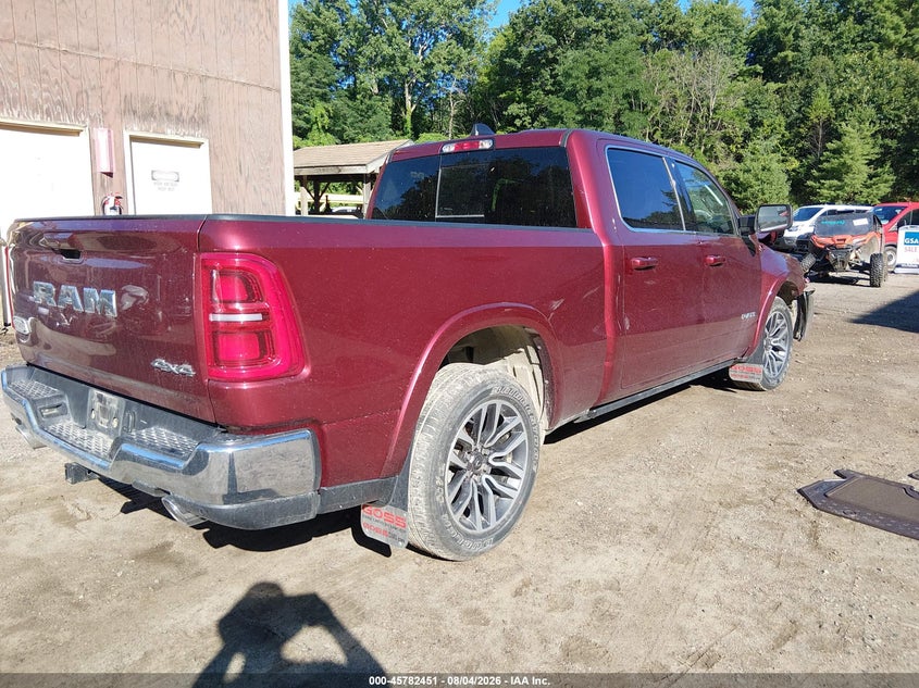 Vin: 1c6srfppxsn667157, lot: 46281275, ram 1500 limited longhorn  4x4 6'4 box 20254