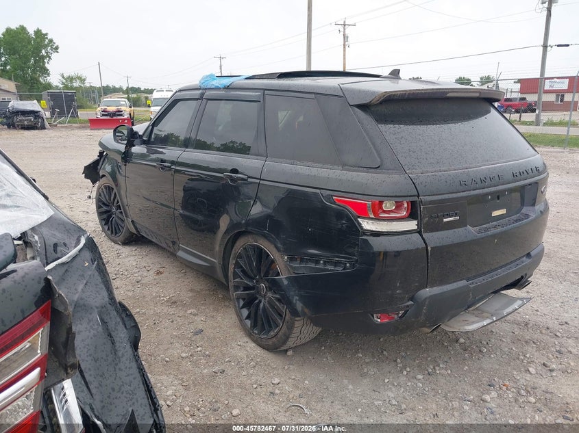 Vin: salwr2pf6ga118931, lot: 46281291, land rover range rover sport 3.0l v6 supercharged hse 20163