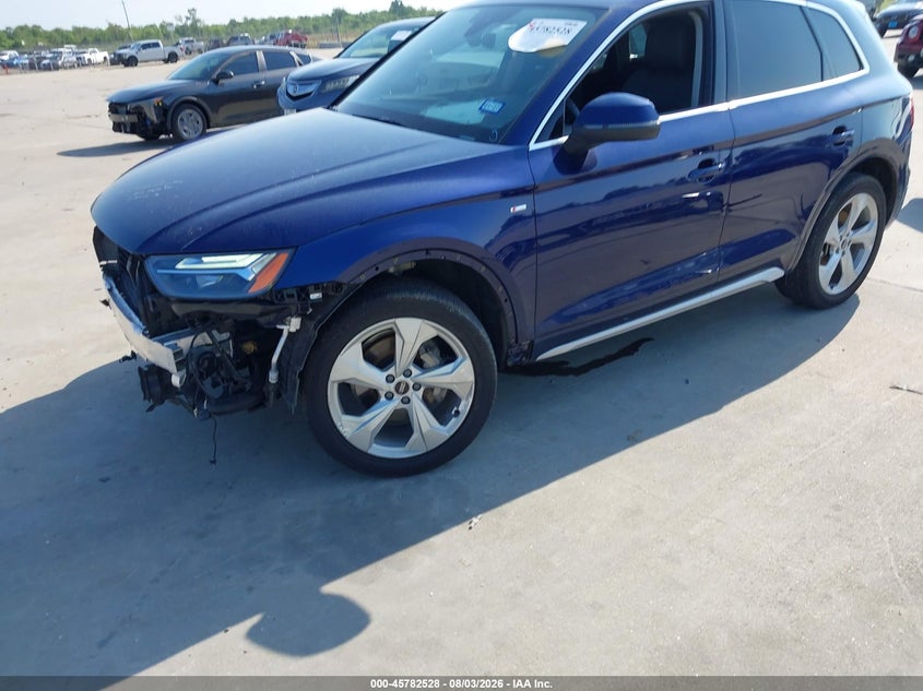 Vin: wa1eaafy0p2073190, lot: 46281352, audi q5 premium plus 45 tfsi s line quattro 20232