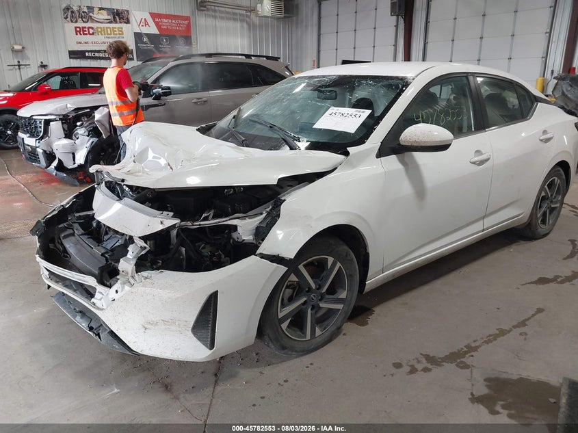 Vin: 3n1ab8cv7sy278538, lot: 46281377, nissan sentra sv 20252