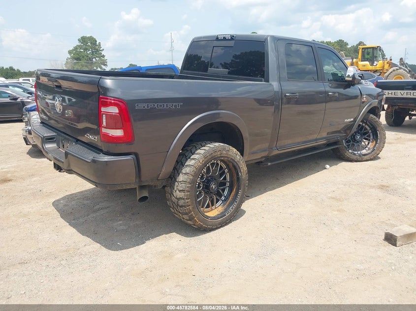 Vin: 3c6ur5fl4mg626813, lot: 46281408, ram 2500 laramie  4x4 6'4 box 20214