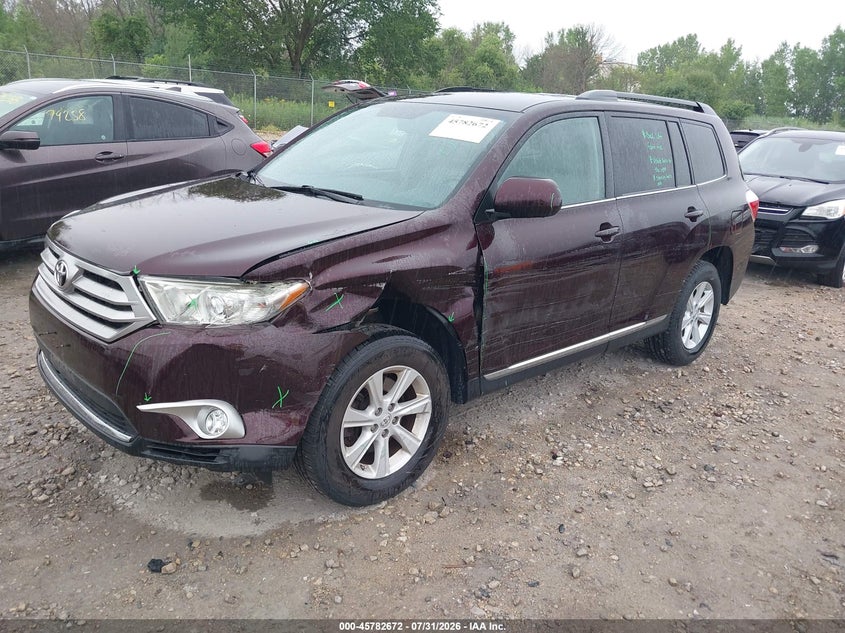 Vin: 5tdbk3eh4ds193887, lot: 46281496, toyota highlander se v6 20132