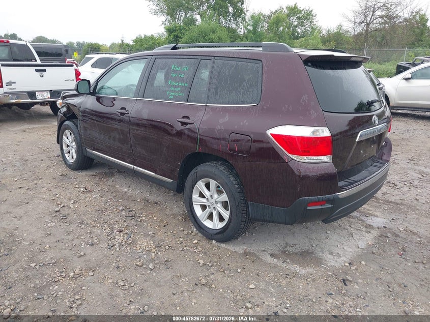 Vin: 5tdbk3eh4ds193887, lot: 46281496, toyota highlander se v6 20133
