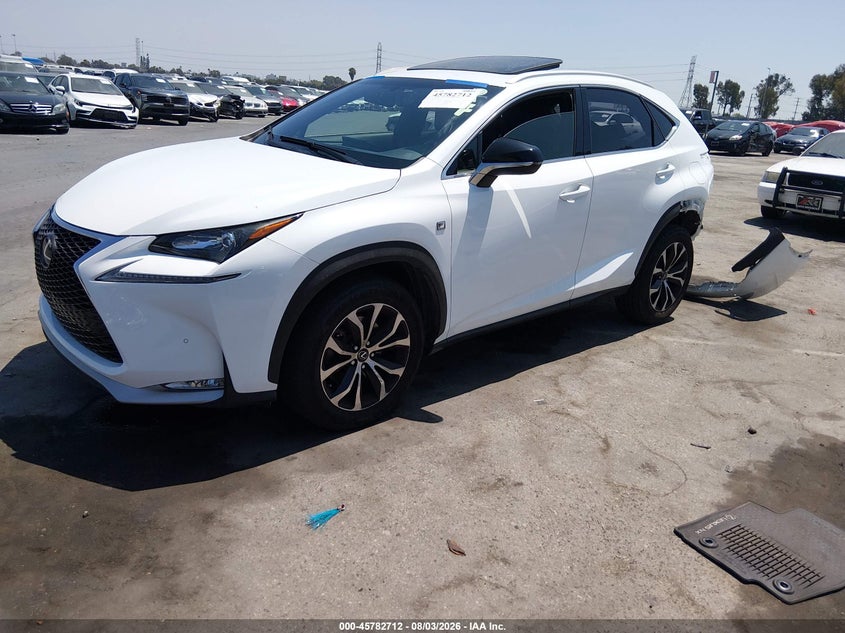 Vin: jtjyarbz1h2085072, lot: 46281536, lexus nx 200t f sport 20172