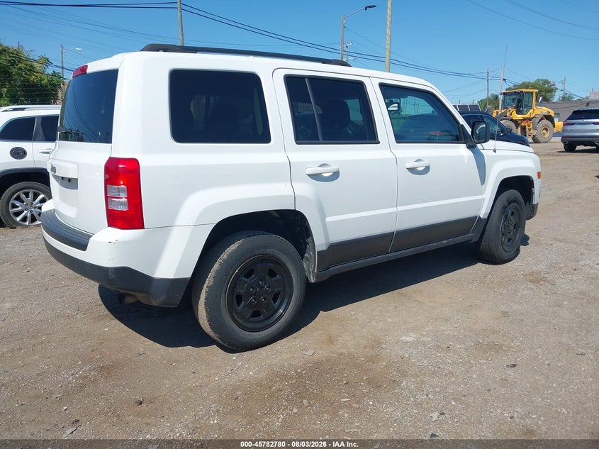 Vin: 1c4njrbb5gd534409, lot: 46281604, jeep patriot sport 20164