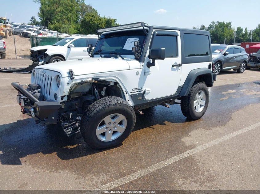 Vin: 1c4ajwagxfl593146, lot: 46281617, jeep wrangler sport 20152