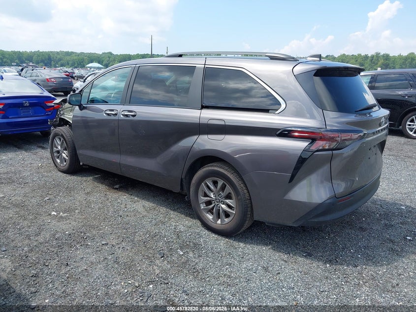 Vin: 5tdyrkec0rs186799, lot: 46281644, toyota sienna xle 20243