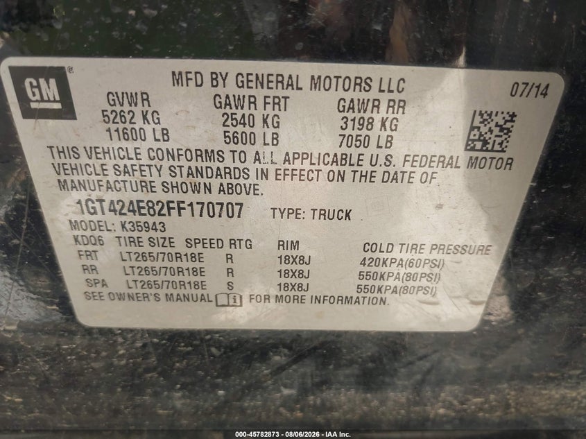 2015 GMC SIERRA 3500HD auction photo 8