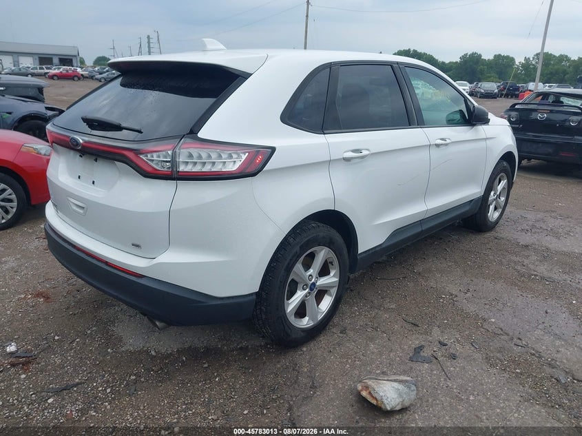 Vin: 2fmtk4g82fbb80532, lot: 46281837, ford edge se 20154