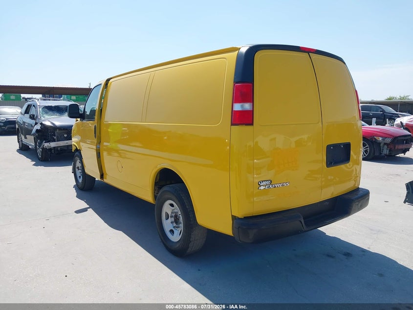 Vin: 1gcwgafp1l1252533, lot: 46281909, chevrolet express cargo rwd 2500 regular wheelbase wt 20203