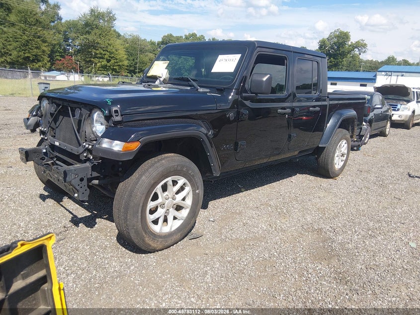Vin: 1c6hjtag0pl566124, lot: 46281936, jeep gladiator sport s 4x4 20232