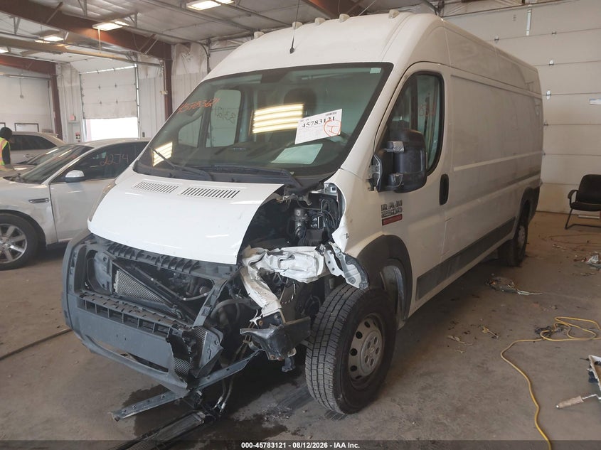 Vin: 3c6trvdg5je119752, lot: 46281945, ram promaster 2500 high roof 159 wb 20182