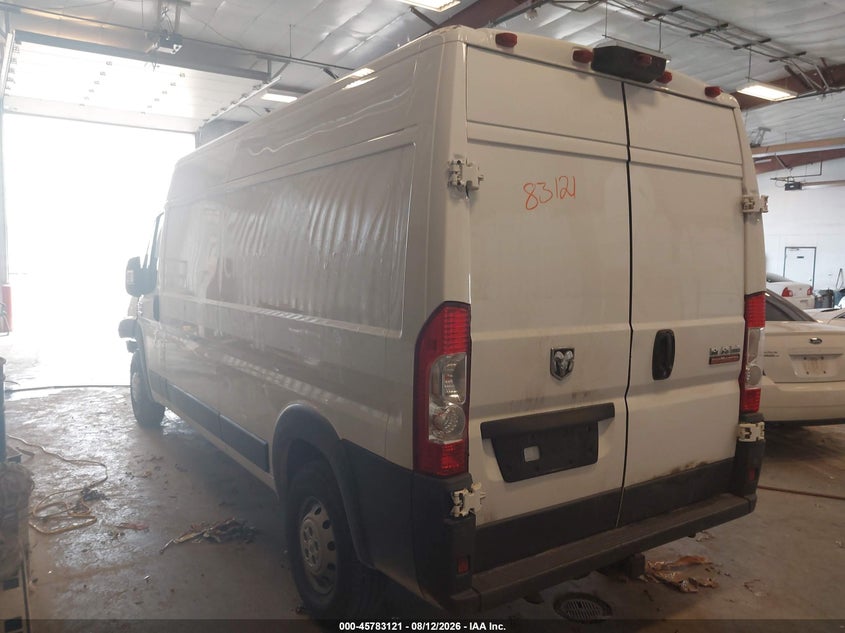 Vin: 3c6trvdg5je119752, lot: 46281945, ram promaster 2500 high roof 159 wb 20183