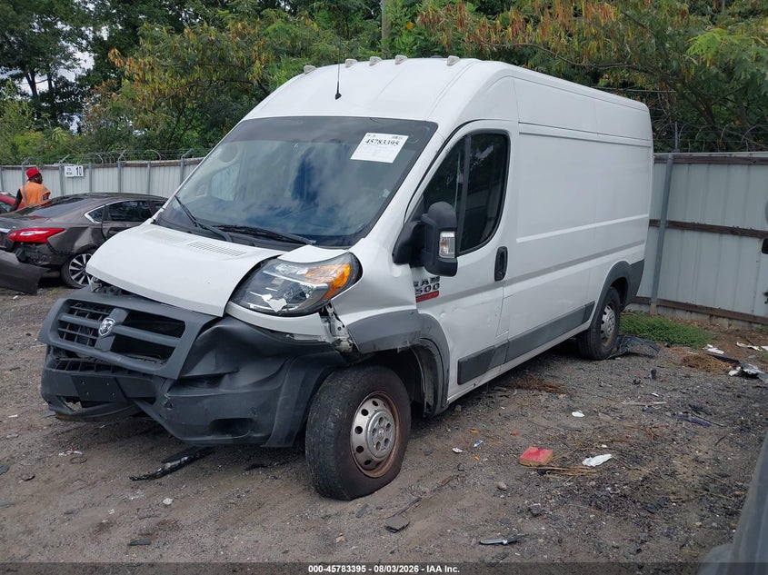 Vin: 3c6trvbg2je110736, lot: 46282219, ram promaster 1500 high roof 136 wb 20182