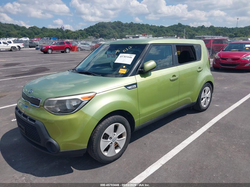 Vin: kndjn2a26f7800352, lot: 46282270, kia soul 20152