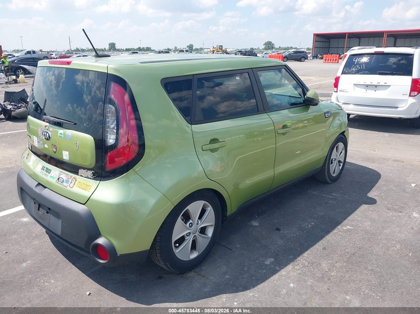 Vin: kndjn2a26f7800352, lot: 46282270, kia soul 20154