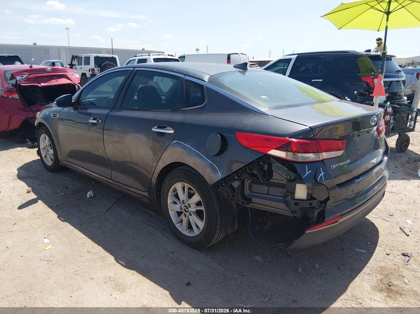 Vin: knagt4l38j5232544, lot: 46282363, kia optima lx 20183