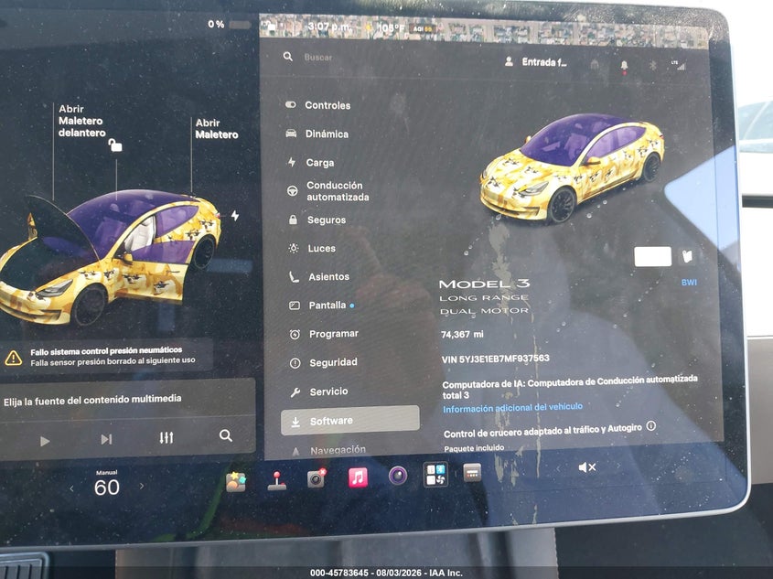 2021 TESLA MODEL 3 auction photo 7