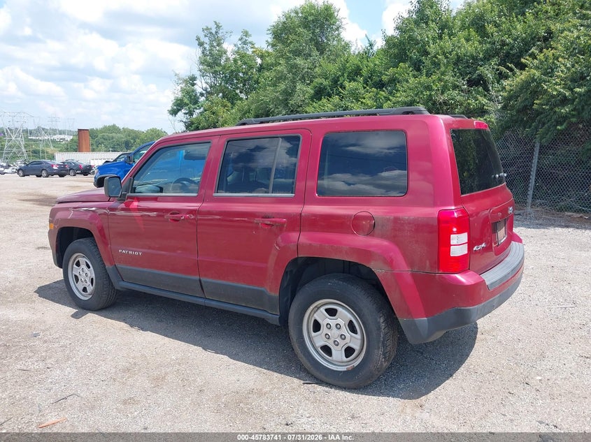 Vin: 1c4njrbb5cd576864, lot: 46282565, jeep patriot sport 20123