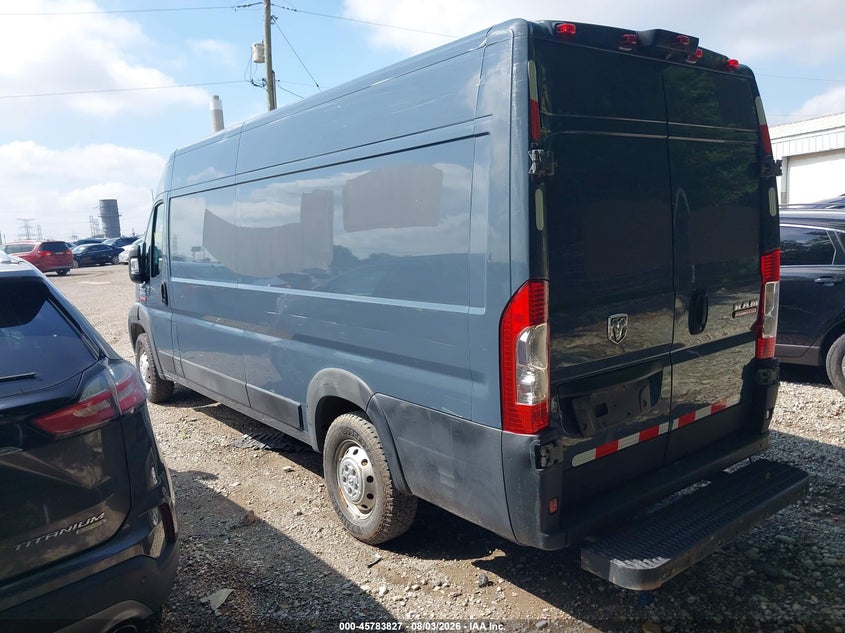 Vin: 3c6urvjg2ke544629, lot: 46282651, ram promaster 3500 cargo van high roof 159 wb ext 20193