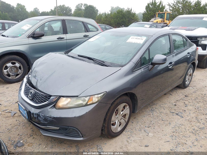 Vin: 19xfb2f5xde001348, lot: 46282860, honda civic lx 20132