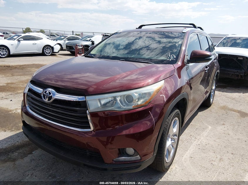 Vin: 5tdykrfh7gs137359, lot: 46282883, toyota highlander limited v6 20162