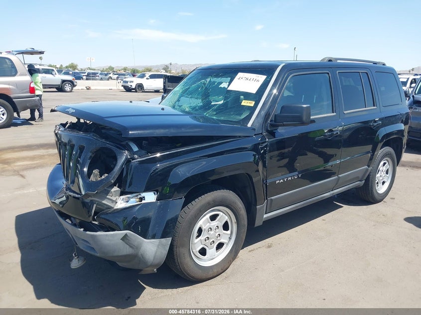 Vin: 1c4njpbb7gd603055, lot: 46283140, jeep patriot sport 20162
