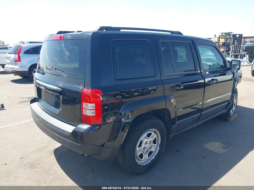 Vin: 1c4njpbb7gd603055, lot: 46283140, jeep patriot sport 20164