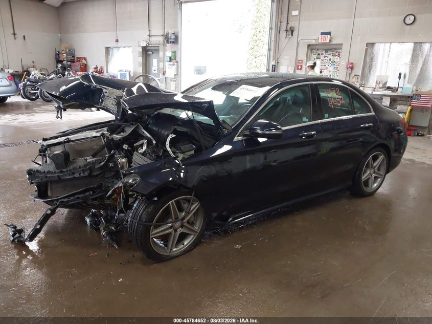 Vin: 55swf4kb1hu199733, lot: 46283476, mercedes-benz c 300 sport 4matic 20172