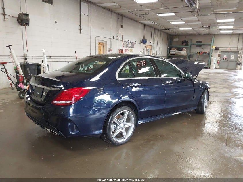 Vin: 55swf4kb1hu199733, lot: 46283476, mercedes-benz c 300 sport 4matic 20174