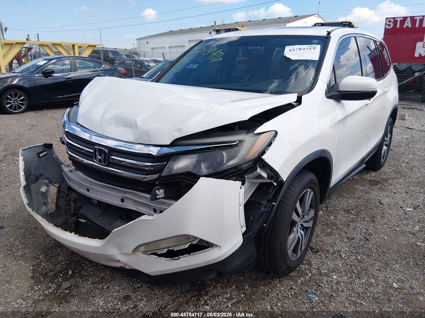Vin: 5fnyf6h57gb066271, lot: 46283541, honda pilot ex-l 20162